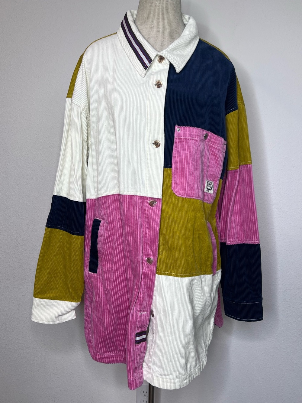 UO x BDG Colorblock Button Up Shirt - Picture 1 of 5